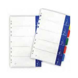 A4 Colour Divider 5 Tab