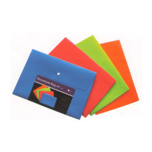 Document Wallet A4 Button Closure Assorted Colour