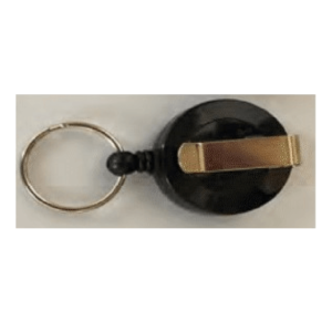 Badge Reel Black with Key Ring