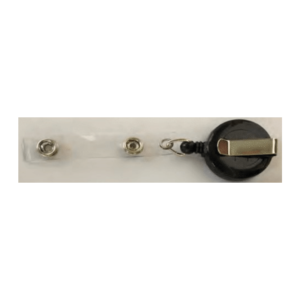 Badge Reel Black with PVC ID holder