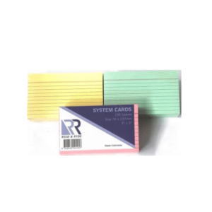 System Card 5x3 Ruled Colour
