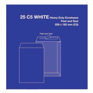 C5 White Envelope 25 Pack