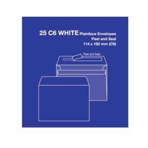 C6 White Envelope 25 Pack