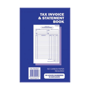 Tax Invoice/Statement Book 8x10 Carbonless Duplicate