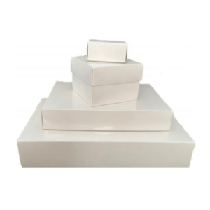 Gift Box White 13cm x 13cm x 9cm Flat Pack